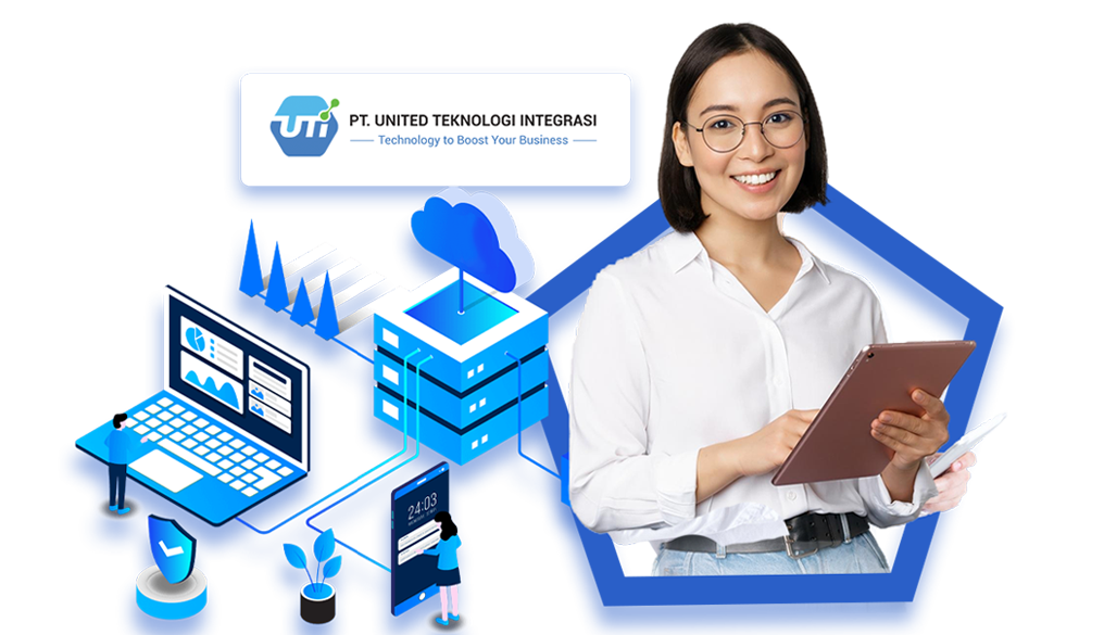 Woman holding a package and smiling